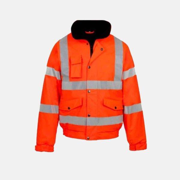 High Visibility Bomber Jacket In Orange