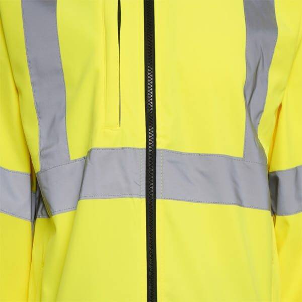 High Visibility Soft Shell Jacket Plain - Yellow