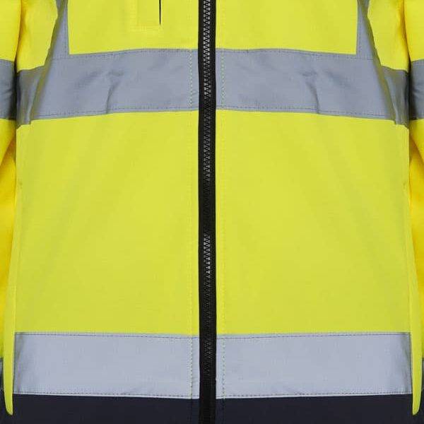 High Visibility Soft Shell Jacket Two Tone - Yellow