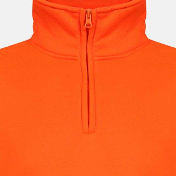 Hi Vis Quarter Zip Fleece Orange Sweatshirt