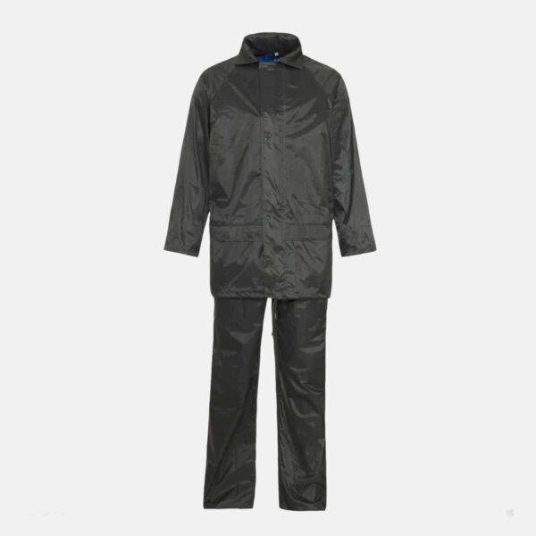 Supertouch Polyester/PVC Black Rainsuit